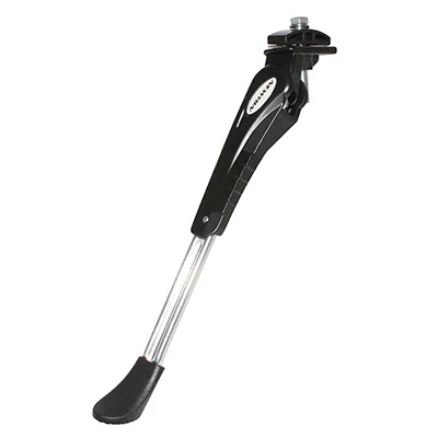 Béquille pour vélo Newton laterale avec plaque 26-28″ renforce reglable alu noir-argent