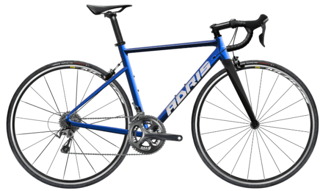 Vélo route Adris l'asphalte, shimano sora 9v, bleu