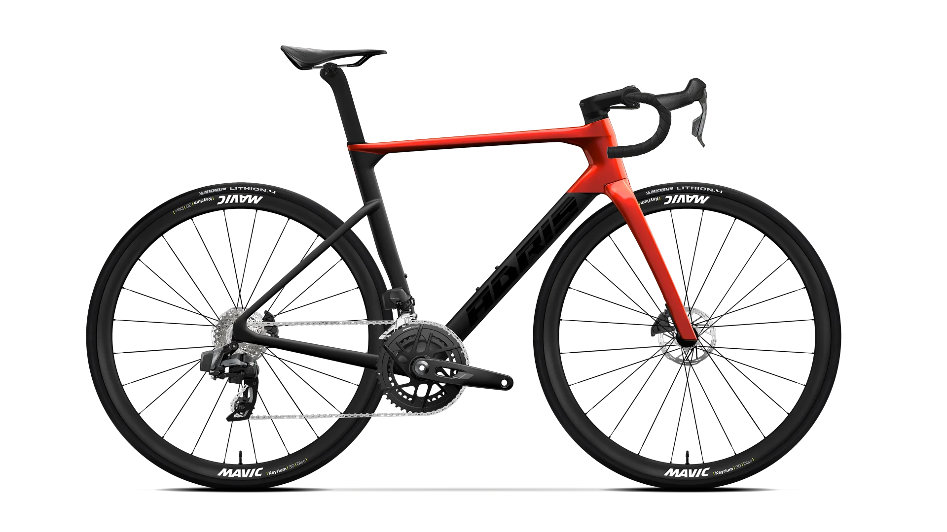 Vélo route Adris le performance s2, shimano dura-ace di2 12v rouge marbre