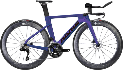 Vélo triathlon Adris l'allure, shimano 105 di2 12v caméleon bleu