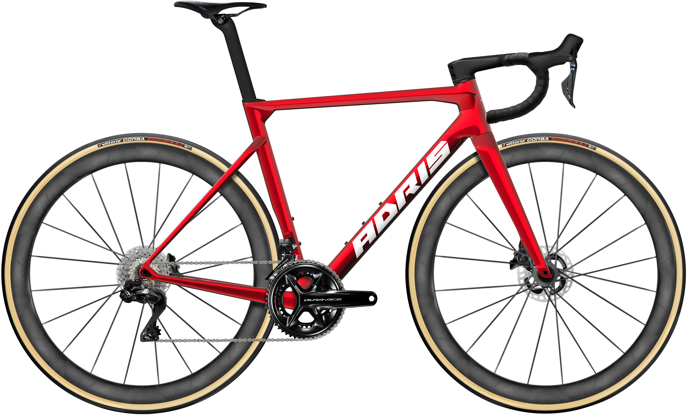 Vélo route Adris vélo route le performance dura-ace di2 12v rouge chrome