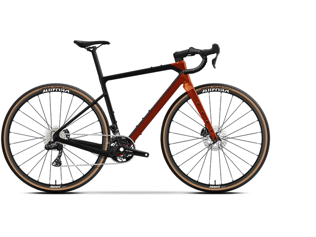 Vélo gravel Adris l'aventure, shimano grx825 di2 12v orange cuivre
