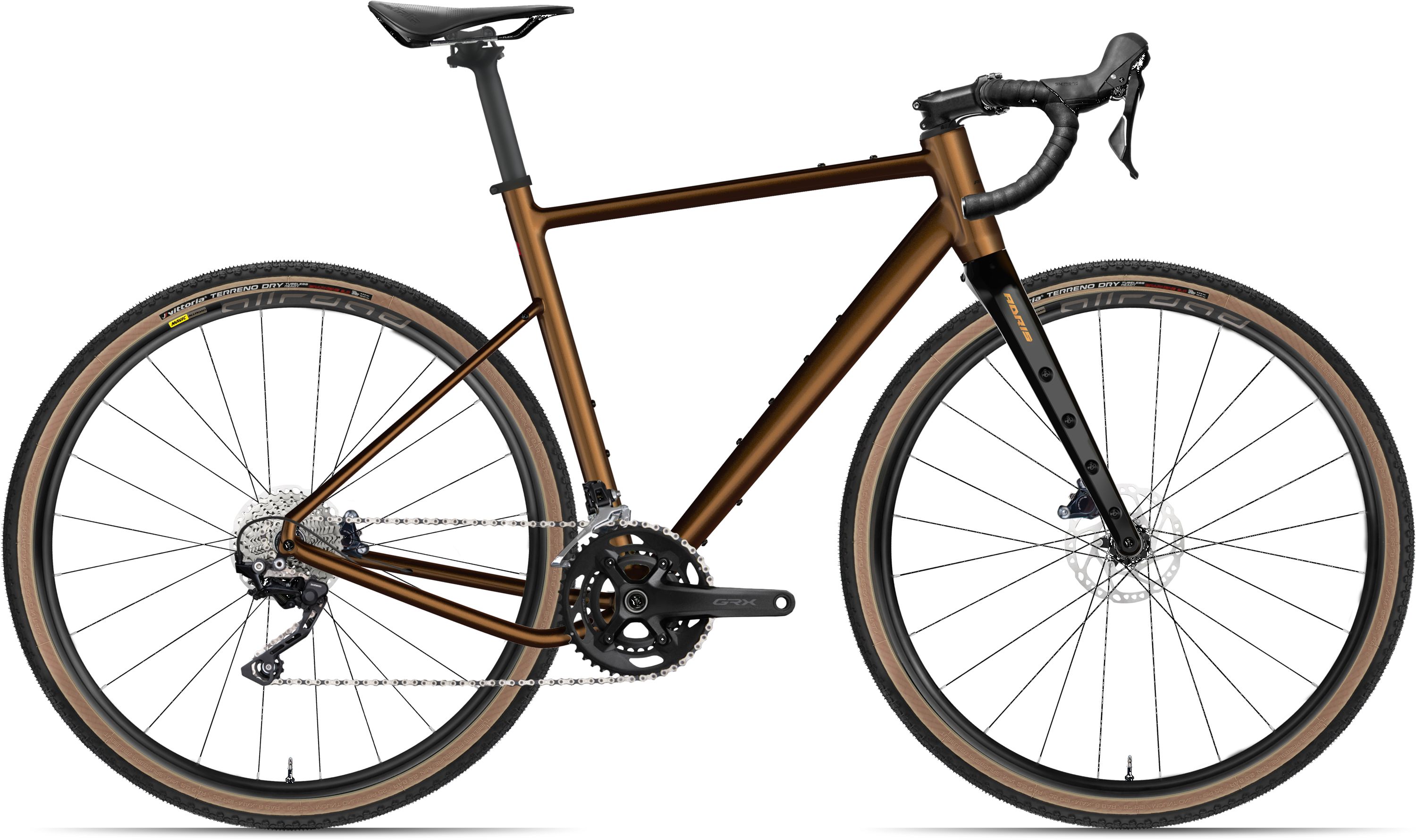 Vélo gravel Adris le vadrouille, shimano grx400 10v marrona