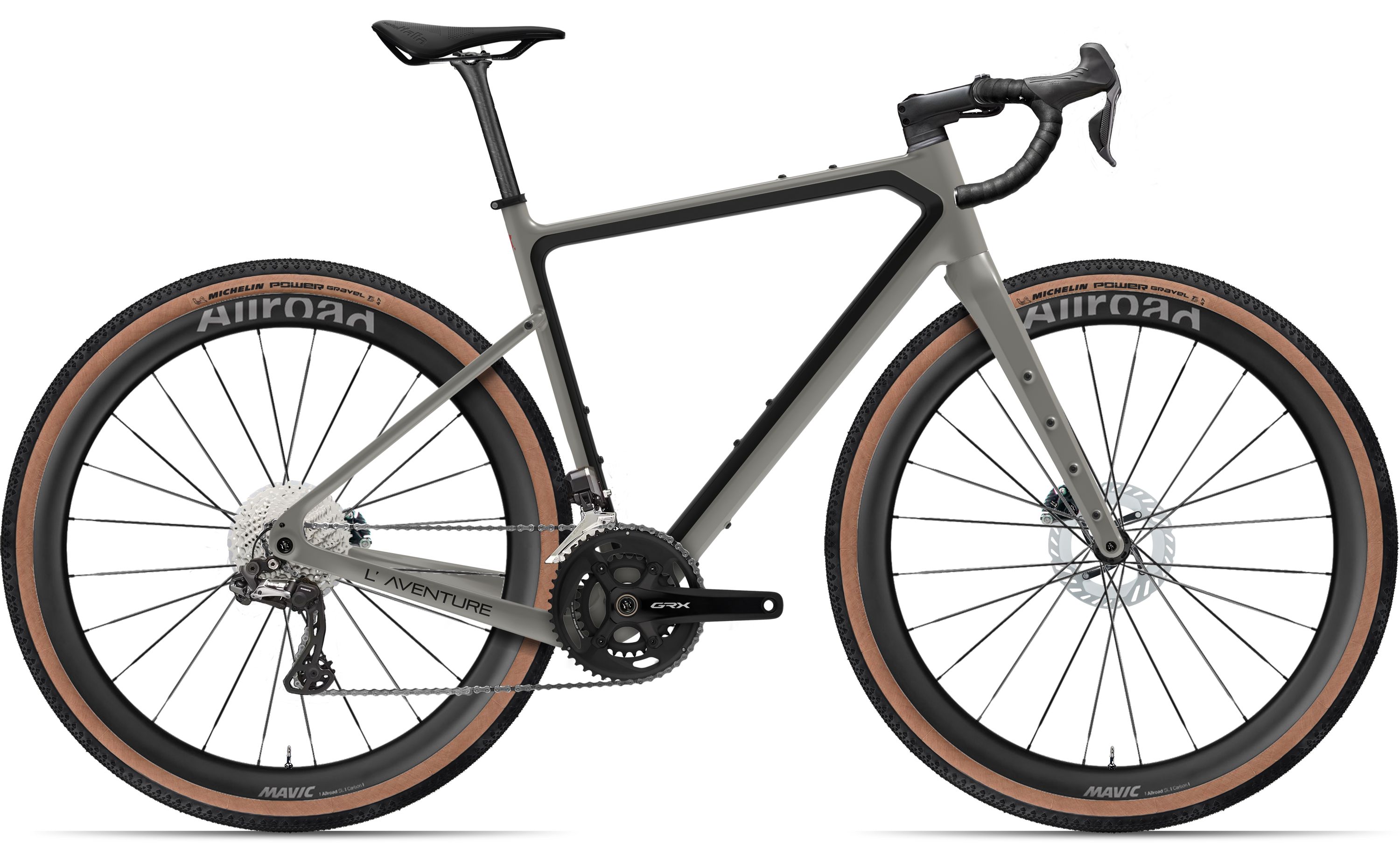 Vélo gravel Adris l'aventure grx820 di2 12v gris bleuté