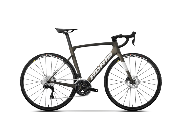Vélo gravel Adris le sous-bois shimano 105 di2 12v gris métal